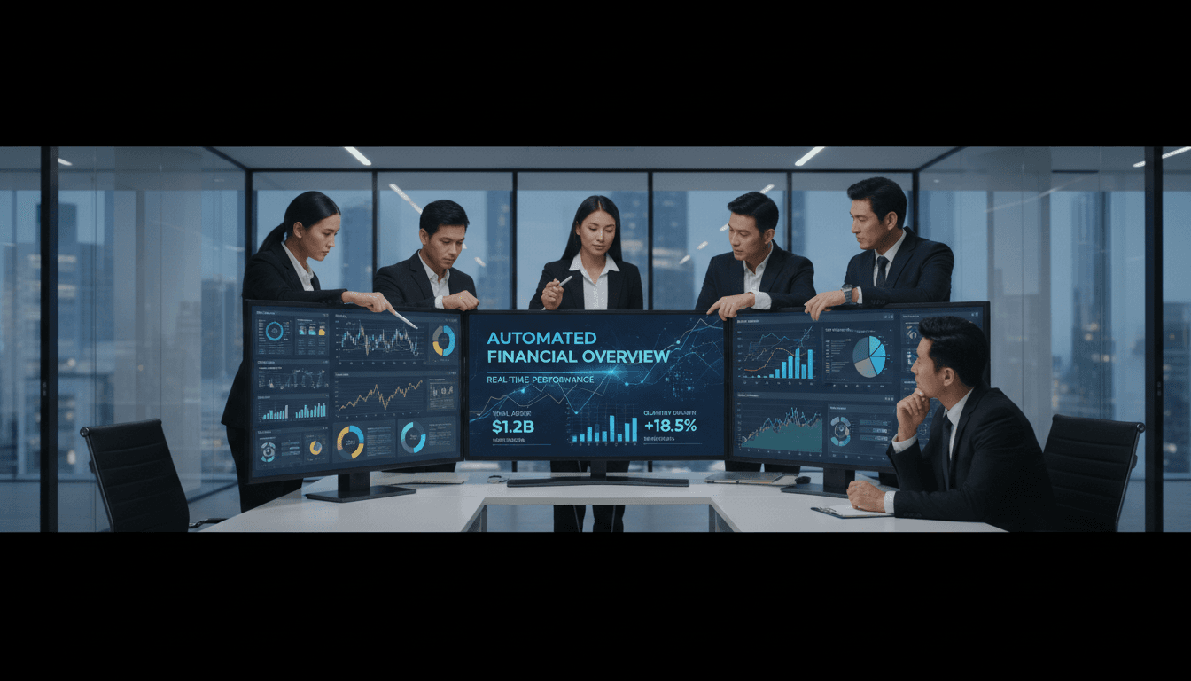 Automated financial reporting dashboard
